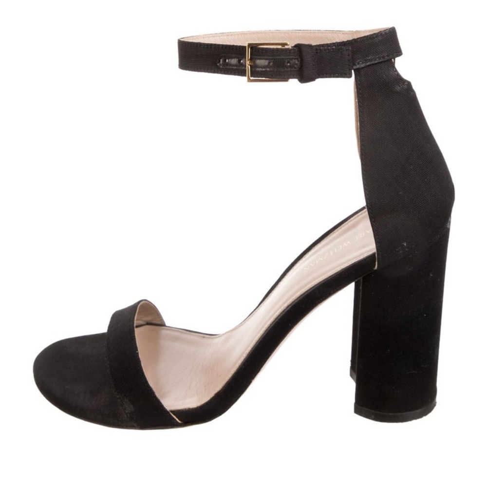 Stuart Weitzman grosgrain strap shoe